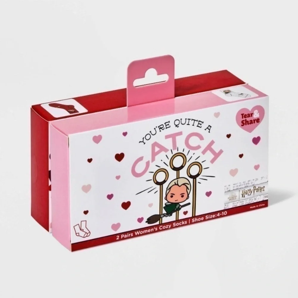 NIB. HARRY POTTER 2 Pair Valentine’s Socks